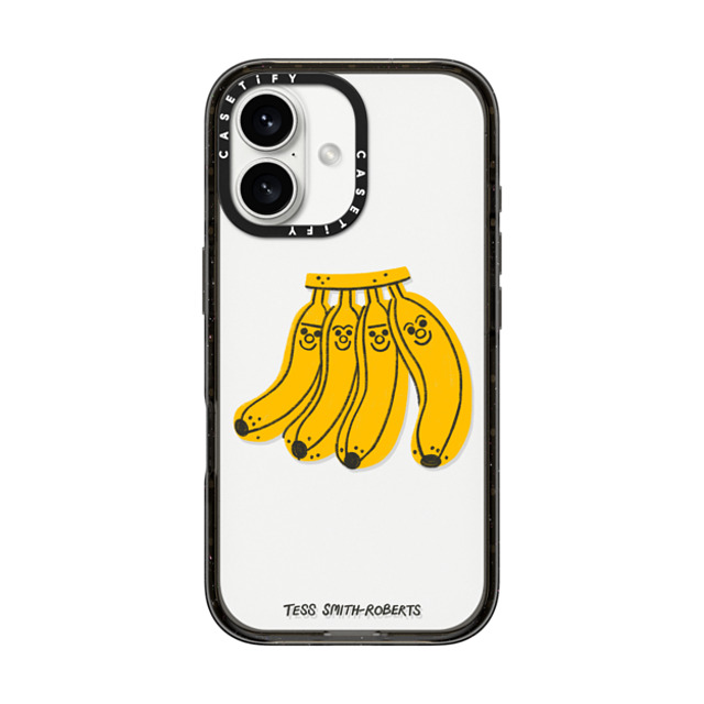 Tess Smith-Roberts x CASETiFY iPhone 16 ケース Fruit,Cartoon ブラック インパクトケース Bananas by Tess Smith-Roberts Father's Day Tess Smith-Roberts x CASETiFY iPhone 16 ケース Fruit,Cartoon ブラック インパクトケース Bananas by Tess Smith-Roberts Father's Day