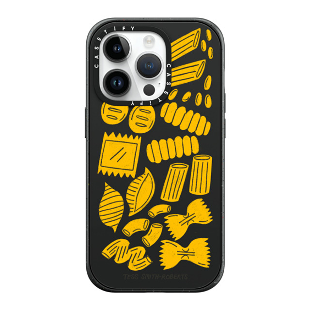 Tess Smith-Roberts x CASETiFY iPhone 14 Pro ケース マットブラック インパクトケース MagSafe対応 Pasta by Tess Smith-Roberts