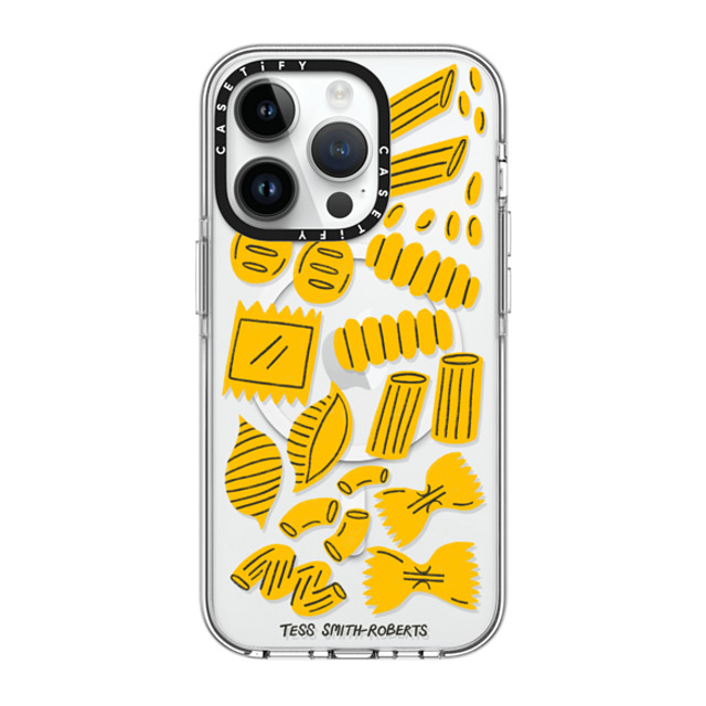 Tess Smith-Roberts x CASETiFY iPhone 14 Pro ケース クリア クリア ケース MagSafe対応 Pasta by Tess Smith-Roberts