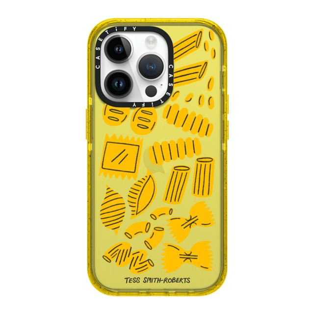 Tess Smith-Roberts x CASETiFY iPhone 14 Pro ケース イエロー インパクトケース Pasta by Tess Smith-Roberts