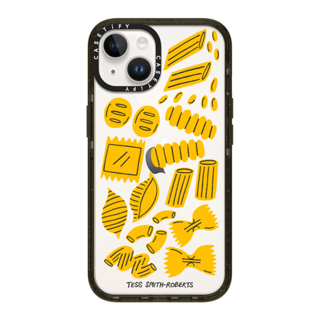 Tess Smith-Roberts x CASETiFY iPhone 14 ケース ブラック インパクトケース Pasta by Tess Smith-Roberts