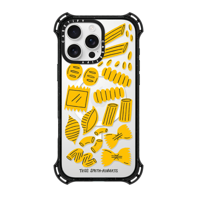 Tess Smith-Roberts x CASETiFY iPhone 16 Pro Max ケース ブラック バウンスケース Pasta by Tess Smith-Roberts