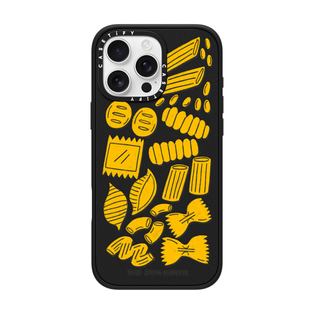 Tess Smith-Roberts x CASETiFY iPhone 16 Pro Max ケース マットブラック インパクトケース MagSafe対応 Pasta by Tess Smith-Roberts