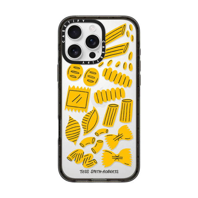 Tess Smith-Roberts x CASETiFY iPhone 16 Pro Max ケース ブラック インパクトケース Pasta by Tess Smith-Roberts