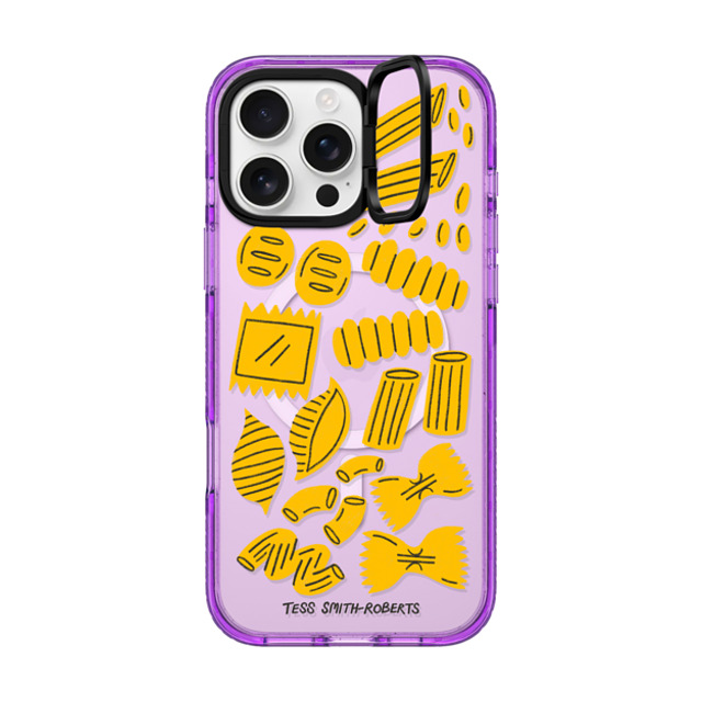 Tess Smith-Roberts x CASETiFY iPhone 16 Pro Max Case パープル インパクトリングスタンドケース MagSafe対応 Pasta by Tess Smith-Roberts Tess Smith-Roberts x CASETiFY iPhone 16 Pro Max Case パープル インパクトリングスタンドケース MagSafe対応 Pasta by Tess Smith-Roberts