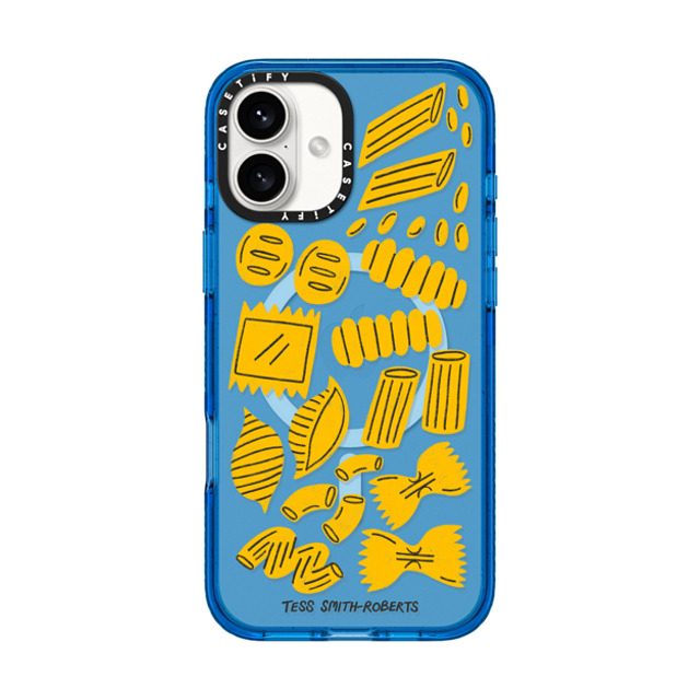 Tess Smith-Roberts x CASETiFY iPhone 16 Plus ケース スカイブルー インパクトケース MagSafe対応 Pasta by Tess Smith-Roberts