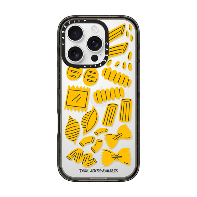 Tess Smith-Roberts x CASETiFY iPhone 16 Pro ケース ブラック インパクトケース Pasta by Tess Smith-Roberts