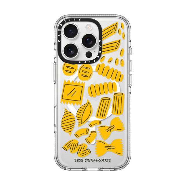 Tess Smith-Roberts x CASETiFY iPhone 16 Pro ケース クリア クリア ケース MagSafe対応 Pasta by Tess Smith-Roberts