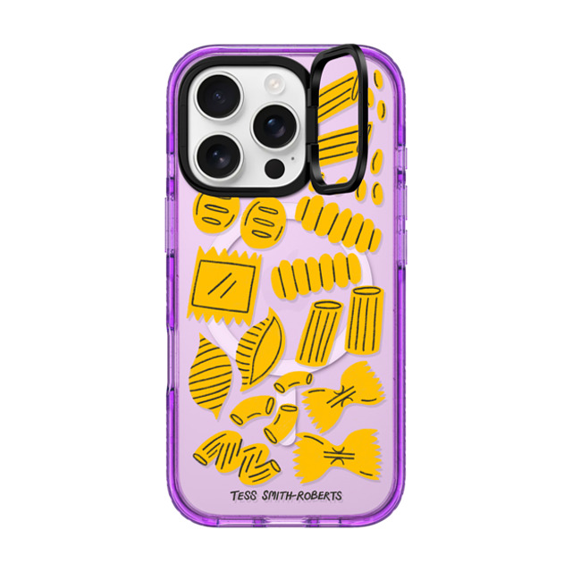 Tess Smith-Roberts x CASETiFY iPhone 16 Pro Case パープル インパクトリングスタンドケース MagSafe対応 Pasta by Tess Smith-Roberts Tess Smith-Roberts x CASETiFY iPhone 16 Pro Case パープル インパクトリングスタンドケース MagSafe対応 Pasta by Tess Smith-Roberts