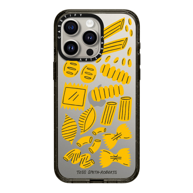 Tess Smith-Roberts x CASETiFY iPhone 15 Pro Max ケース ブラック インパクトケース Pasta by Tess Smith-Roberts