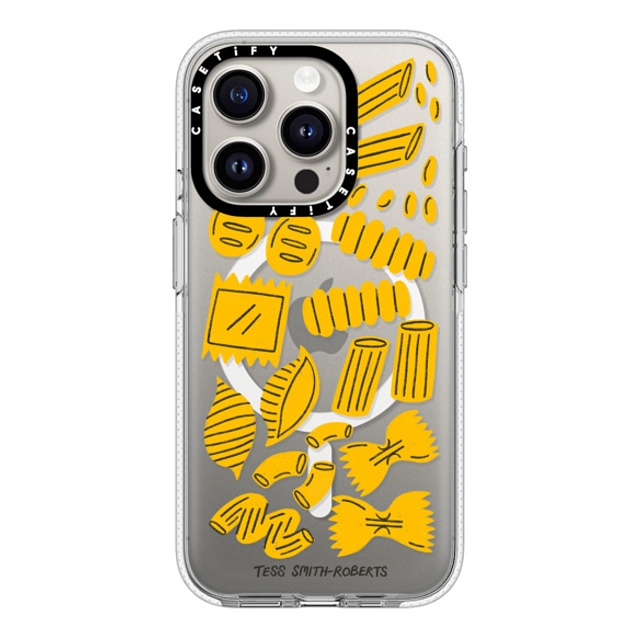 Tess Smith-Roberts x CASETiFY iPhone 15 Pro ケース クリア クリア ケース MagSafe対応 Pasta by Tess Smith-Roberts