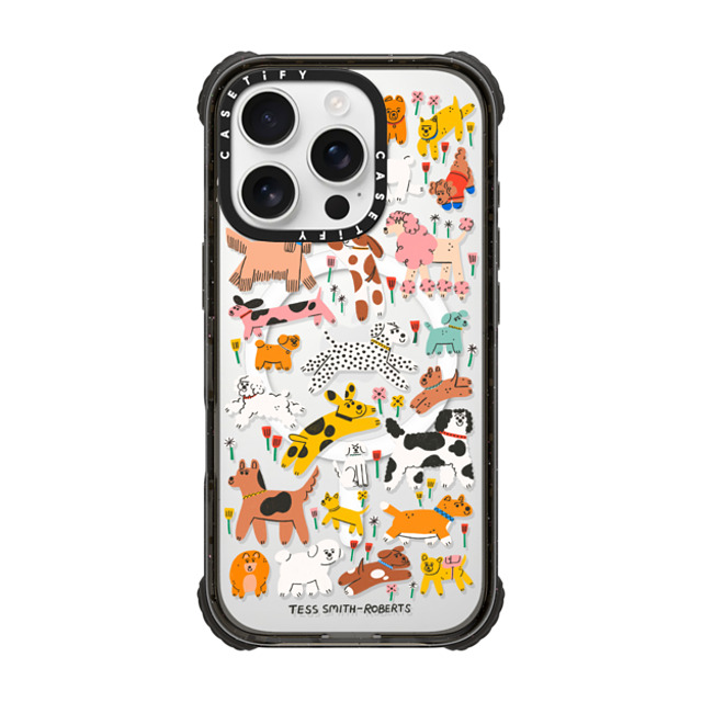 Tess Smith-Roberts x CASETiFY iPhone 16 Pro Case Black ウルトラ インパクトケース MagSafe 対応 Dogs Tess Smith-Roberts x CASETiFY iPhone 16 Pro Case Black ウルトラ インパクトケース MagSafe 対応 Dogs