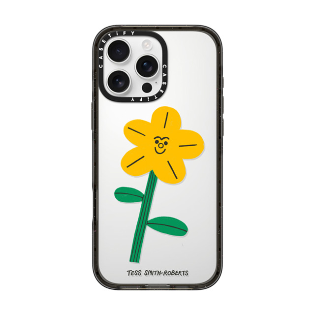Tess Smith-Roberts x CASETiFY iPhone 16 Pro Max Case Floral,Cartoon ブラック インパクトケース Yellow Flower by Tess Smith-Roberts Mother's Day Tess Smith-Roberts x CASETiFY iPhone 16 Pro Max Case Floral,Cartoon ブラック インパクトケース Yellow Flower by Tess Smith-Roberts Mother's Day
