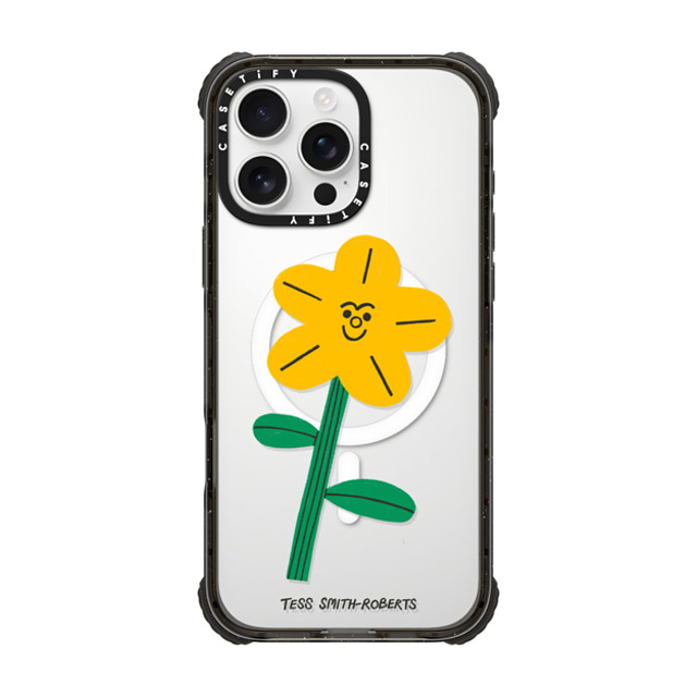 Tess Smith-Roberts x CASETiFY iPhone 16 Pro Max Case Floral,Cartoon Black ウルトラ インパクトケース MagSafe 対応 Yellow Flower by Tess Smith-Roberts Mother's Day Tess Smith-Roberts x CASETiFY iPhone 16 Pro Max Case Floral,Cartoon Black ウルトラ インパクトケース MagSafe 対応 Yellow Flower by Tess Smith-Roberts Mother's Day