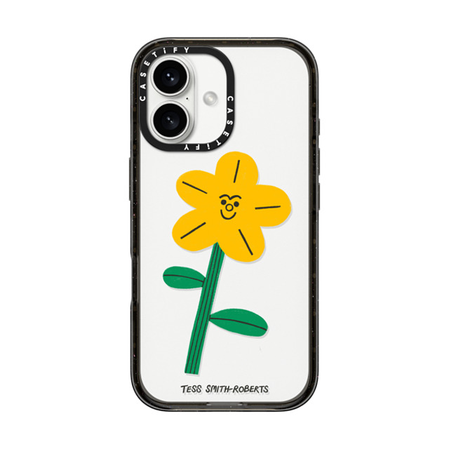 Tess Smith-Roberts x CASETiFY iPhone 16 Case Floral,Cartoon Black インパクトケース Yellow Flower by Tess Smith-Roberts Mother's Day Tess Smith-Roberts x CASETiFY iPhone 16 Case Floral,Cartoon Black インパクトケース Yellow Flower by Tess Smith-Roberts Mother's Day