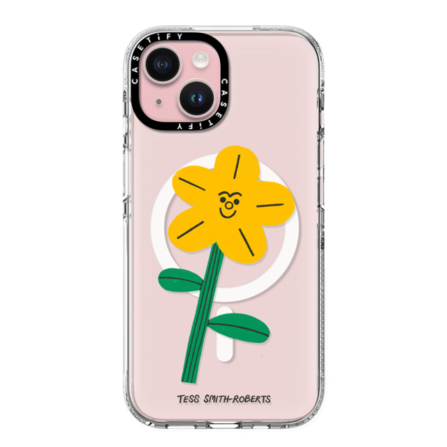 Tess Smith-Roberts x CASETiFY iPhone 15 Case Floral,Cartoon Clear Clear Case MagSafe Compatible Yellow Flower by Tess Smith-Roberts Mother's Day Tess Smith-Roberts x CASETiFY iPhone 15 Case Floral,Cartoon Clear Clear Case MagSafe Compatible Yellow Flower by Tess Smith-Roberts Mother's Day