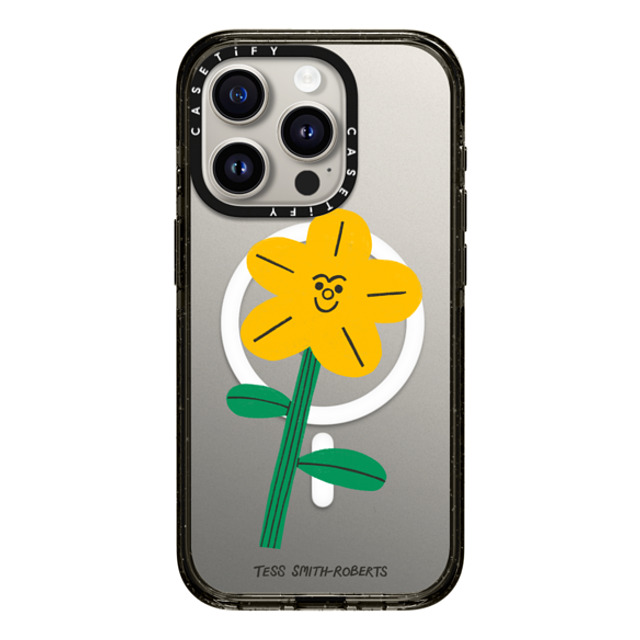Tess Smith-Roberts x CASETiFY iPhone 15 Pro Case Floral,Cartoon Black Impact Case MagSafe Compatible Yellow Flower by Tess Smith-Roberts Mother's Day Tess Smith-Roberts x CASETiFY iPhone 15 Pro Case Floral,Cartoon Black Impact Case MagSafe Compatible Yellow Flower by Tess Smith-Roberts Mother's Day
