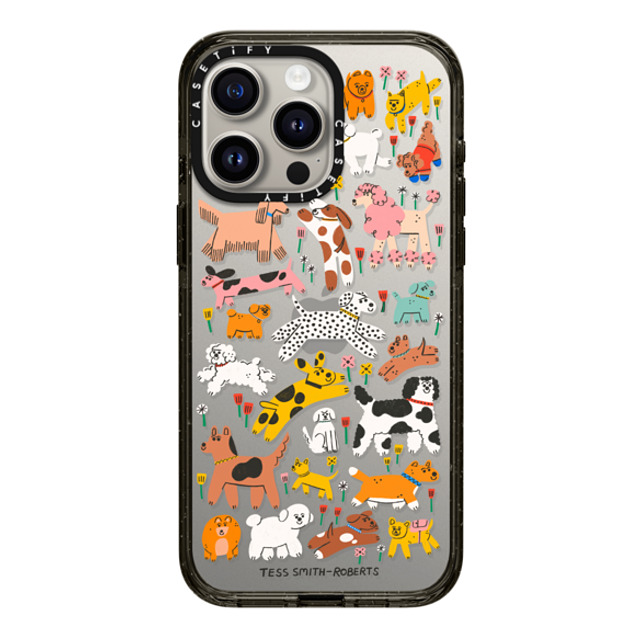 Tess Smith-Roberts x CASETiFY iPhone 15 Pro Max ケース ブラック インパクトケース Dogs