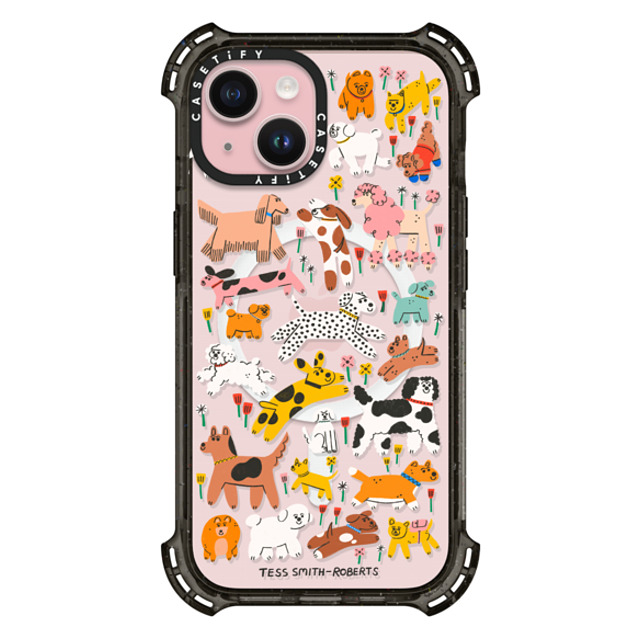 Tess Smith-Roberts x CASETiFY iPhone 15 Case Black バウンスケース Dogs Tess Smith-Roberts x CASETiFY iPhone 15 Case Black バウンスケース Dogs