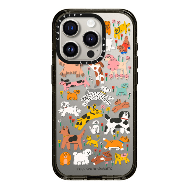 Tess Smith-Roberts x CASETiFY iPhone 15 Pro ケース ブラック インパクトケース Dogs