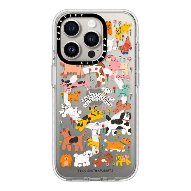 Tess Smith-Roberts x CASETiFY iPhone 15 Pro ケース クリア クリア ケース MagSafe対応 Dogs