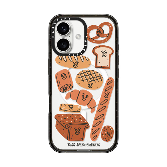 Tess Smith-Roberts x CASETiFY iPhone 16 ケース ブラック インパクトケース MagSafe対応 Bakery by Tess Smith-Roberts