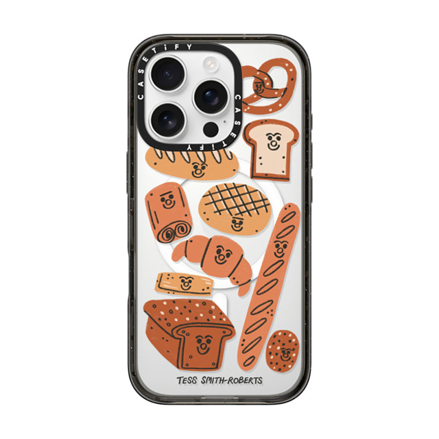 Tess Smith-Roberts x CASETiFY iPhone 16 Pro ケース ブラック インパクトケース MagSafe対応 Bakery by Tess Smith-Roberts