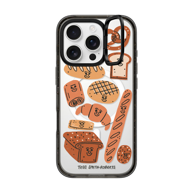 Tess Smith-Roberts x CASETiFY iPhone 16 Pro ケース ブラック インパクトリングスタンドケース MagSafe対応 Bakery by Tess Smith-Roberts