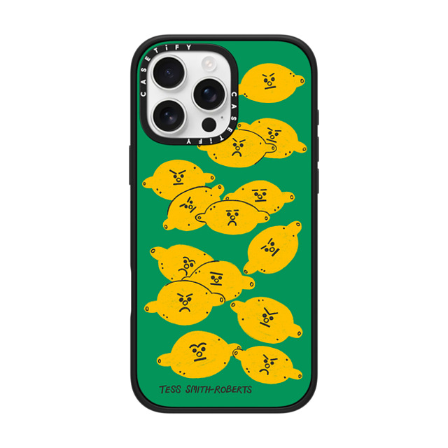 Tess Smith-Roberts x CASETiFY iPhone 16 Pro Max ケース Fruit,Cartoon マットブラック インパクトケース MagSafe対応 Angry Lemons iPhone Case by Tess Smith-Roberts Back to School Tess Smith-Roberts x CASETiFY iPhone 16 Pro Max ケース Fruit,Cartoon マットブラック インパクトケース MagSafe対応 Angry Lemons iPhone Case by Tess Smith-Roberts Back to School