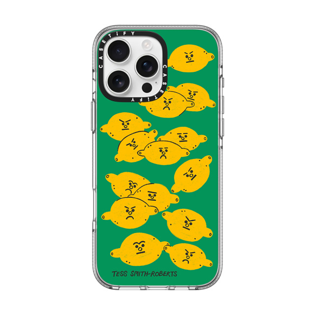 Tess Smith-Roberts x CASETiFY iPhone 16 Pro Max ケース Fruit,Cartoon クリア クリア ケース MagSafe対応 Angry Lemons iPhone Case by Tess Smith-Roberts Back to School Tess Smith-Roberts x CASETiFY iPhone 16 Pro Max ケース Fruit,Cartoon クリア クリア ケース MagSafe対応 Angry Lemons iPhone Case by Tess Smith-Roberts Back to School