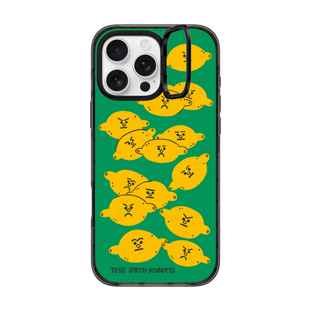 Tess Smith-Roberts x CASETiFY iPhone 16 Pro Max ケース Fruit,Cartoon ブラック インパクトリングスタンドケース MagSafe対応 Angry Lemons iPhone Case by Tess Smith-Roberts Back to School Tess Smith-Roberts x CASETiFY iPhone 16 Pro Max ケース Fruit,Cartoon ブラック インパクトリングスタンドケース MagSafe対応 Angry Lemons iPhone Case by Tess Smith-Roberts Back to School