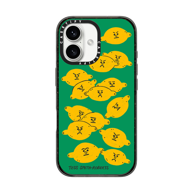Tess Smith-Roberts x CASETiFY iPhone 16 ケース Fruit,Cartoon ブラック インパクトケース Angry Lemons iPhone Case by Tess Smith-Roberts Back to School Tess Smith-Roberts x CASETiFY iPhone 16 ケース Fruit,Cartoon ブラック インパクトケース Angry Lemons iPhone Case by Tess Smith-Roberts Back to School