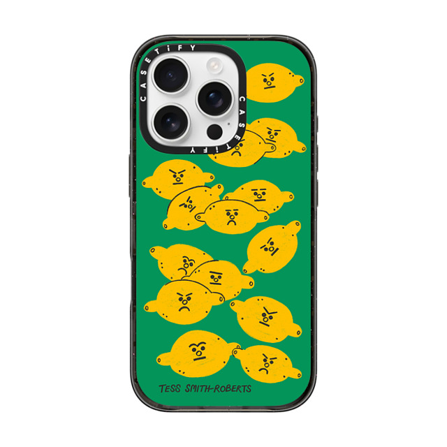 Tess Smith-Roberts x CASETiFY iPhone 16 Pro ケース Fruit,Cartoon ブラック インパクトケース Angry Lemons iPhone Case by Tess Smith-Roberts Back to School Tess Smith-Roberts x CASETiFY iPhone 16 Pro ケース Fruit,Cartoon ブラック インパクトケース Angry Lemons iPhone Case by Tess Smith-Roberts Back to School
