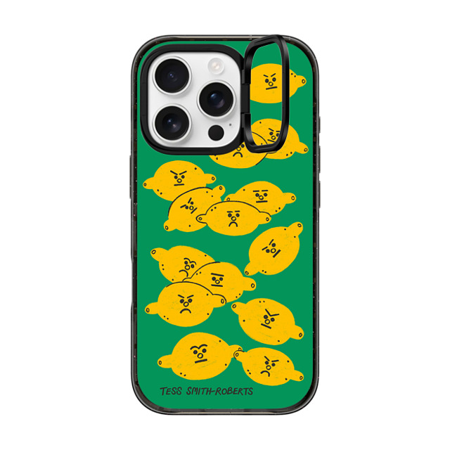 Tess Smith-Roberts x CASETiFY iPhone 16 Pro ケース Fruit,Cartoon ブラック インパクトリングスタンドケース MagSafe対応 Angry Lemons iPhone Case by Tess Smith-Roberts Back to School Tess Smith-Roberts x CASETiFY iPhone 16 Pro ケース Fruit,Cartoon ブラック インパクトリングスタンドケース MagSafe対応 Angry Lemons iPhone Case by Tess Smith-Roberts Back to School
