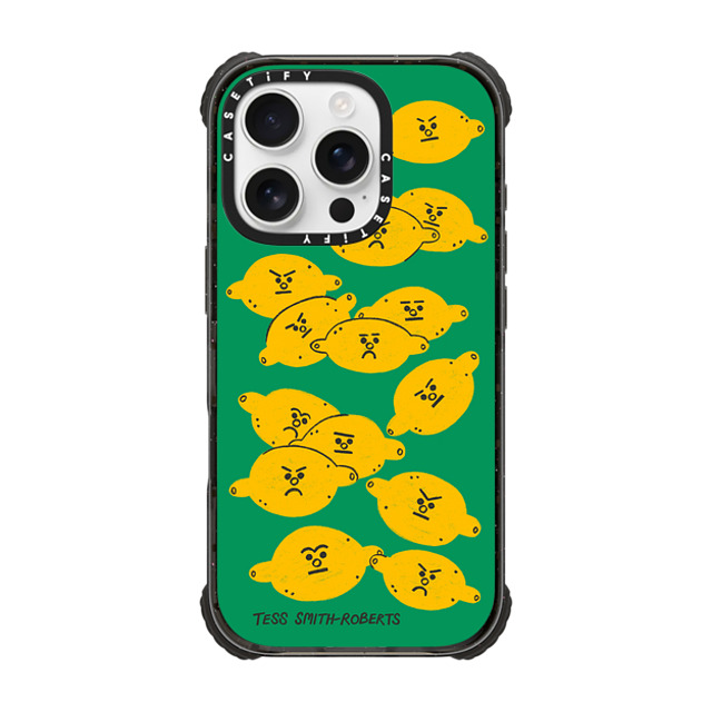 Tess Smith-Roberts x CASETiFY iPhone 16 Pro ケース Fruit,Cartoon ブラック ウルトラ インパクトケース MagSafe 対応 Angry Lemons iPhone Case by Tess Smith-Roberts Back to School Tess Smith-Roberts x CASETiFY iPhone 16 Pro ケース Fruit,Cartoon ブラック ウルトラ インパクトケース MagSafe 対応 Angry Lemons iPhone Case by Tess Smith-Roberts Back to School