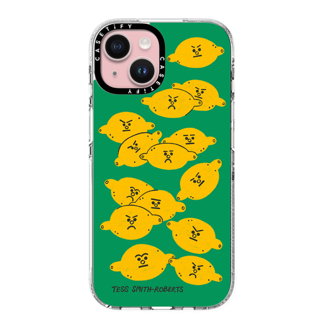 Tess Smith-Roberts x CASETiFY iPhone 15 ケース Fruit,Cartoon クリア クリア ケース MagSafe対応 Angry Lemons iPhone Case by Tess Smith-Roberts Back to School Tess Smith-Roberts x CASETiFY iPhone 15 ケース Fruit,Cartoon クリア クリア ケース MagSafe対応 Angry Lemons iPhone Case by Tess Smith-Roberts Back to School