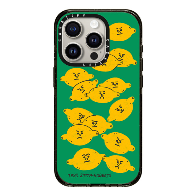 Tess Smith-Roberts x CASETiFY iPhone 15 Pro ケース Fruit,Cartoon ブラック インパクトケース MagSafe対応 Angry Lemons iPhone Case by Tess Smith-Roberts Back to School Tess Smith-Roberts x CASETiFY iPhone 15 Pro ケース Fruit,Cartoon ブラック インパクトケース MagSafe対応 Angry Lemons iPhone Case by Tess Smith-Roberts Back to School