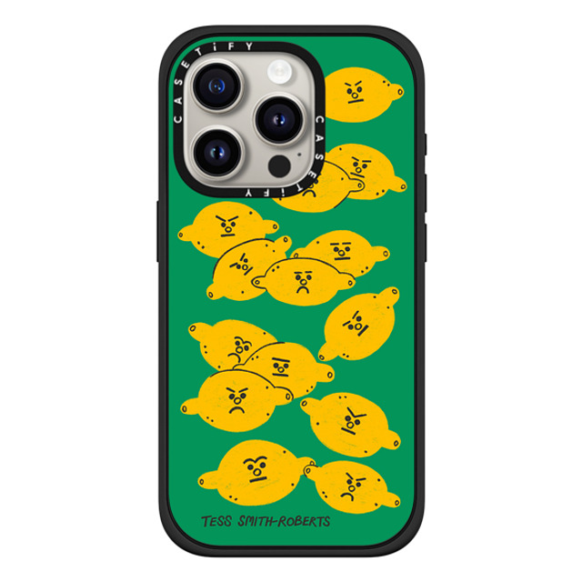 Tess Smith-Roberts x CASETiFY iPhone 15 Pro ケース Fruit,Cartoon マットブラック インパクトケース MagSafe対応 Angry Lemons iPhone Case by Tess Smith-Roberts Back to School Tess Smith-Roberts x CASETiFY iPhone 15 Pro ケース Fruit,Cartoon マットブラック インパクトケース MagSafe対応 Angry Lemons iPhone Case by Tess Smith-Roberts Back to School