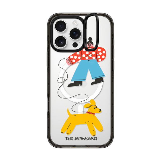 Tess Smith-Roberts x CASETiFY iPhone 16 Pro Max ケース Dog,Animal ブラック インパクトリングスタンドケース MagSafe対応 Dog Walk iPhone Case by Tess Smith-Roberts Back to School Tess Smith-Roberts x CASETiFY iPhone 16 Pro Max ケース Dog,Animal ブラック インパクトリングスタンドケース MagSafe対応 Dog Walk iPhone Case by Tess Smith-Roberts Back to School