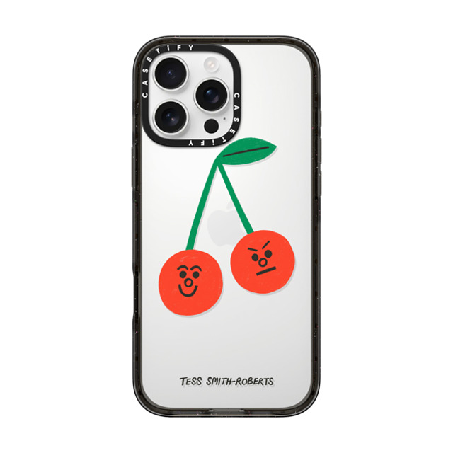 Tess Smith-Roberts x CASETiFY iPhone 16 Pro Max Case Black Impact Case Cherries iPhone Case by Tess Smith-Roberts Tess Smith-Roberts x CASETiFY iPhone 16 Pro Max Case Black Impact Case Cherries iPhone Case by Tess Smith-Roberts