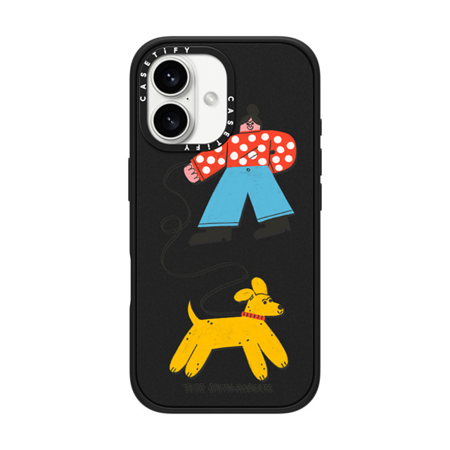 Tess Smith-Roberts x CASETiFY iPhone 16 Case Dog,Animal Matte Black Impact Case MagSafe Compatible Dog Walk iPhone Case by Tess Smith-Roberts Father's Day Tess Smith-Roberts x CASETiFY iPhone 16 Case Dog,Animal Matte Black Impact Case MagSafe Compatible Dog Walk iPhone Case by Tess Smith-Roberts Father's Day