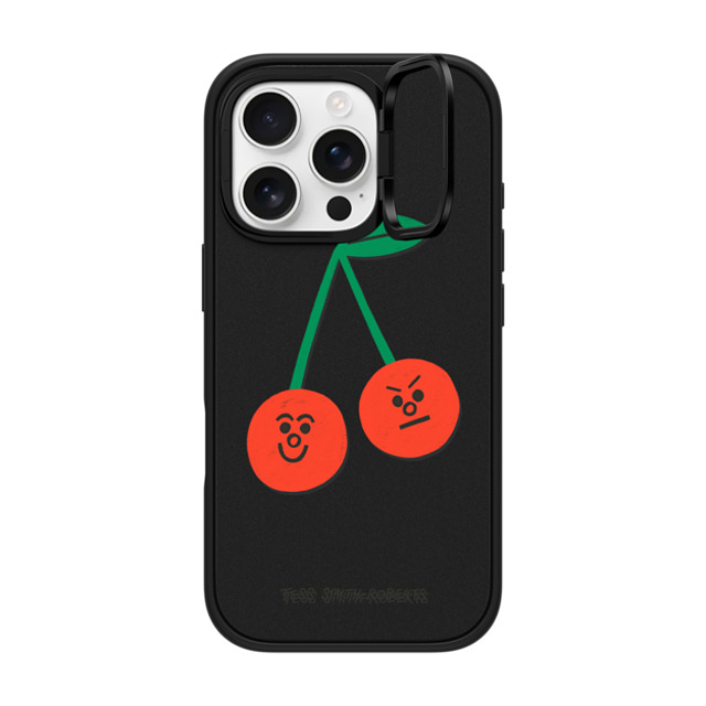 Tess Smith-Roberts x CASETiFY iPhone 16 Pro Case Matte Black インパクトリングスタンドケース MagSafe対応 Cherries iPhone Case by Tess Smith-Roberts Tess Smith-Roberts x CASETiFY iPhone 16 Pro Case Matte Black インパクトリングスタンドケース MagSafe対応 Cherries iPhone Case by Tess Smith-Roberts