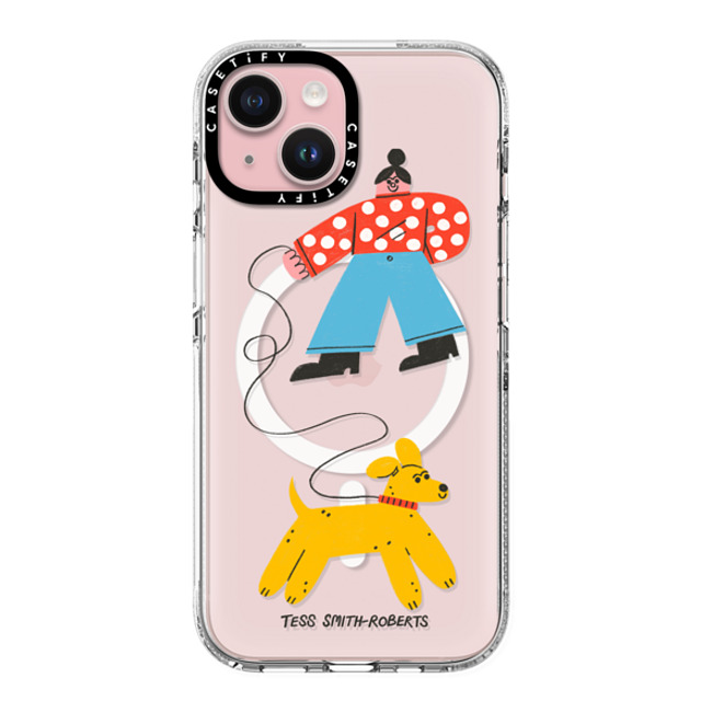 Tess Smith-Roberts x CASETiFY iPhone 15 ケース Dog,Animal クリア クリア ケース MagSafe対応 Dog Walk iPhone Case by Tess Smith-Roberts Back to School Tess Smith-Roberts x CASETiFY iPhone 15 ケース Dog,Animal クリア クリア ケース MagSafe対応 Dog Walk iPhone Case by Tess Smith-Roberts Back to School