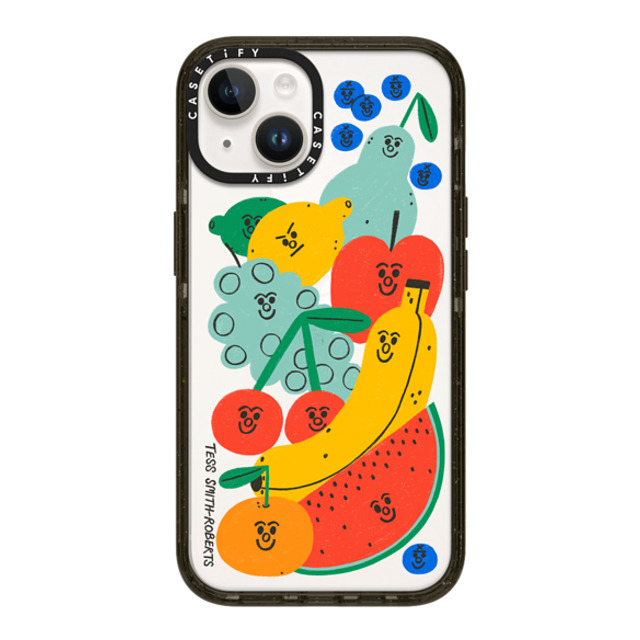 Tess Smith-Roberts x CASETiFY iPhone 14 ケース ブラック インパクトケース Fruit Salad iPhone Case by Tess Smith-Roberts