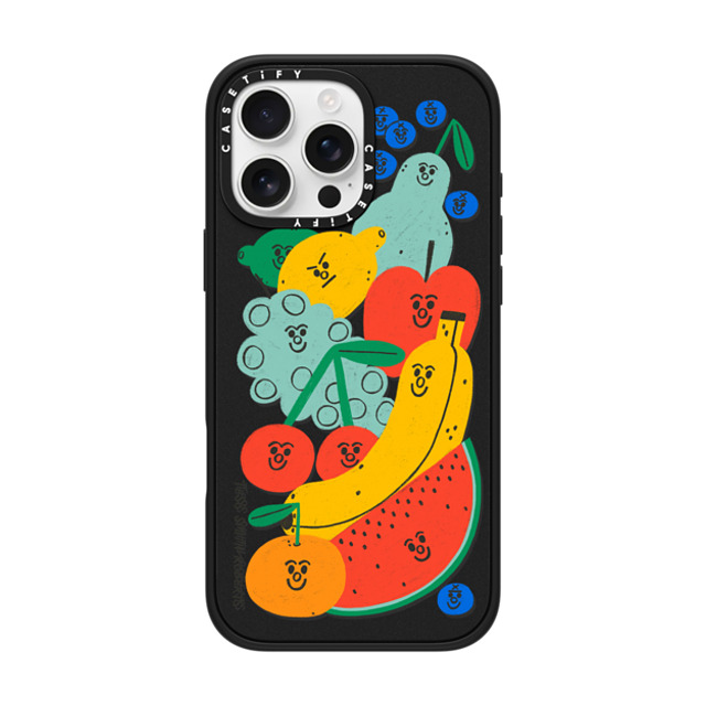 Tess Smith-Roberts x CASETiFY iPhone 16 Pro Max ケース マットブラック インパクトケース MagSafe対応 Fruit Salad iPhone Case by Tess Smith-Roberts