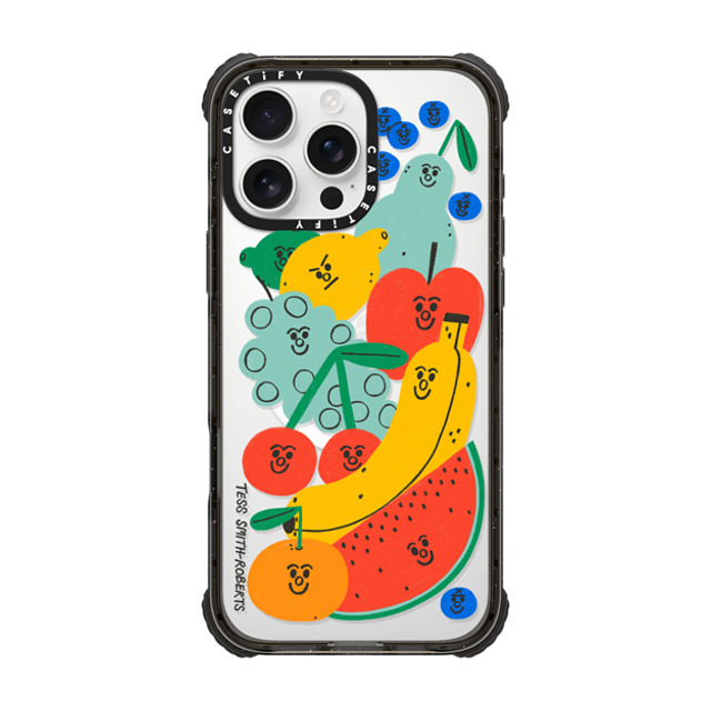 Tess Smith-Roberts x CASETiFY iPhone 16 Pro Max Case Fruit,Cartoon Black ウルトラ インパクトケース MagSafe 対応 Fruit Salad iPhone Case by Tess Smith-Roberts Father's Day Tess Smith-Roberts x CASETiFY iPhone 16 Pro Max Case Fruit,Cartoon Black ウルトラ インパクトケース MagSafe 対応 Fruit Salad iPhone Case by Tess Smith-Roberts Father's Day