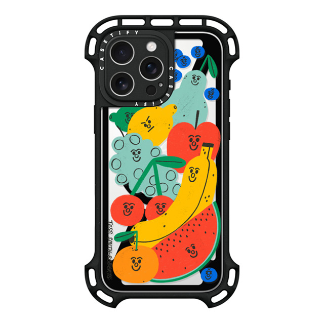 Tess Smith-Roberts x CASETiFY iPhone 16 Pro Max ケース ブラック ウルトラ バウンスケース MagSafe対応 Fruit Salad iPhone Case by Tess Smith-Roberts