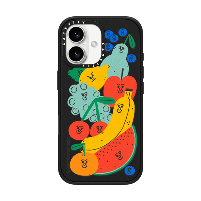 Tess Smith-Roberts x CASETiFY iPhone 16 ケース Fruit,Cartoon マットブラック インパクトケース MagSafe対応 Fruit Salad iPhone Case by Tess Smith-Roberts Father's Day Tess Smith-Roberts x CASETiFY iPhone 16 ケース Fruit,Cartoon マットブラック インパクトケース MagSafe対応 Fruit Salad iPhone Case by Tess Smith-Roberts Father's Day