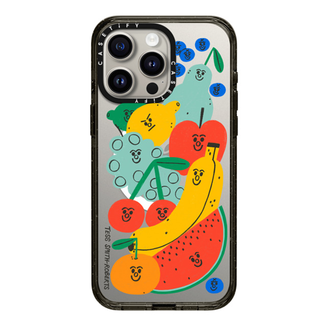 Tess Smith-Roberts x CASETiFY iPhone 15 Pro Max ケース ブラック インパクトケース MagSafe対応 Fruit Salad iPhone Case by Tess Smith-Roberts