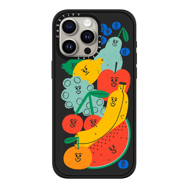 Tess Smith-Roberts x CASETiFY iPhone 15 Pro Max ケース マットブラック インパクトケース MagSafe対応 Fruit Salad iPhone Case by Tess Smith-Roberts